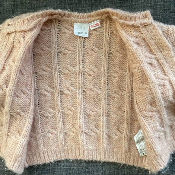 ZARA CHUNKY CABLE KNIT CARDIGAN - Picture 4 of 6